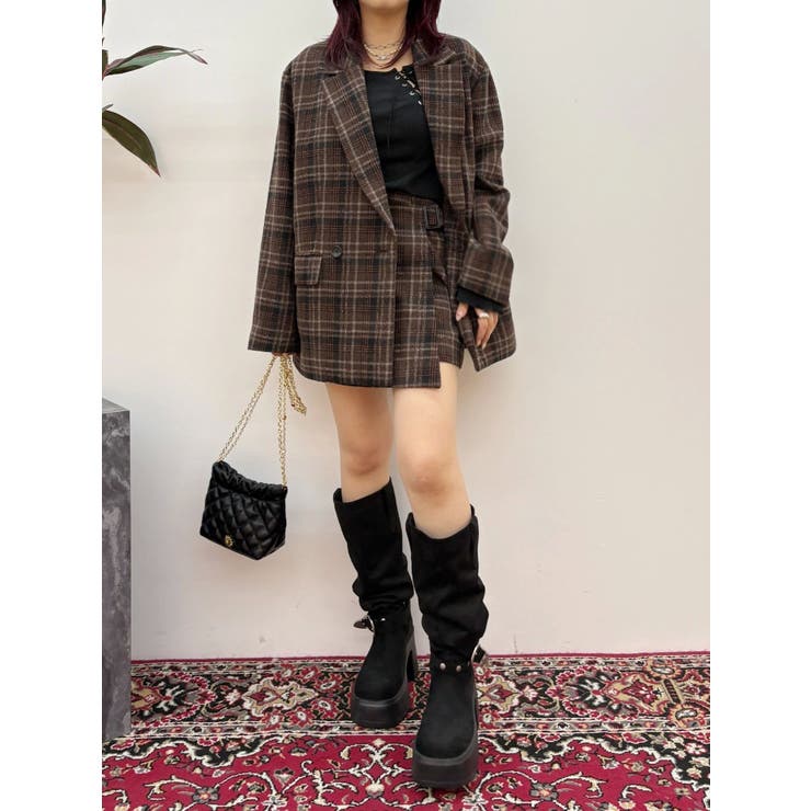 チェックルーズジャケット【セットアップ着用可能】 | EVRIS | 詳細画像17 