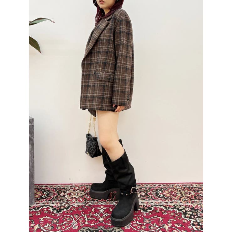 チェックルーズジャケット【セットアップ着用可能】 | EVRIS | 詳細画像18 