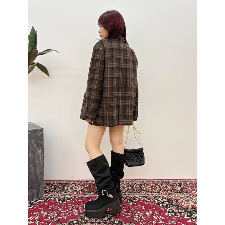 チェックルーズジャケット【セットアップ着用可能】 | EVRIS | 詳細画像19 