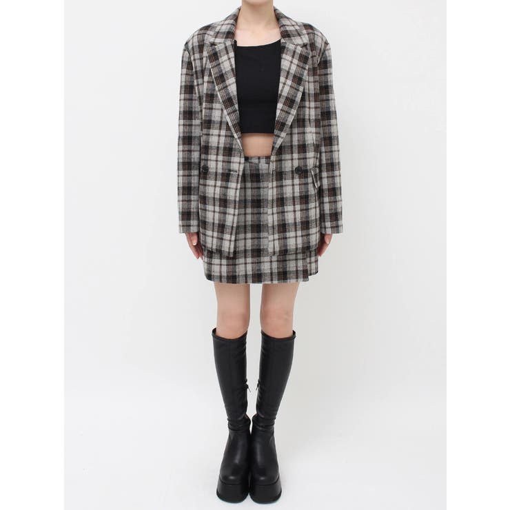 チェックルーズジャケット【セットアップ着用可能】 | EVRIS | 詳細画像35 