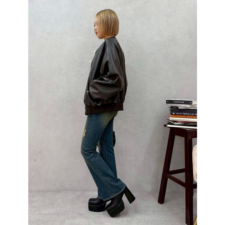 ヴィンテージライクフェイクレザーブルゾン【セットアップ着用可能】 | EVRIS | 詳細画像26