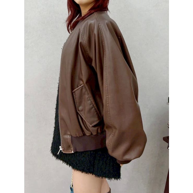 ヴィンテージライクフェイクレザーブルゾン【セットアップ着用可能】 | EVRIS | 詳細画像29