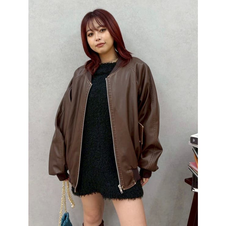ヴィンテージライクフェイクレザーブルゾン【セットアップ着用可能】 | EVRIS | 詳細画像31