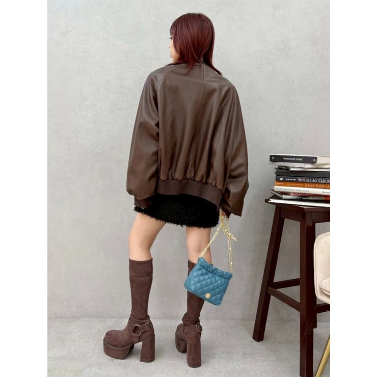 ヴィンテージライクフェイクレザーブルゾン【セットアップ着用可能】 | EVRIS | 詳細画像34