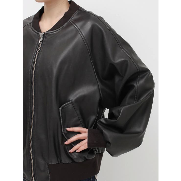 ヴィンテージライクフェイクレザーブルゾン【セットアップ着用可能】 | EVRIS | 詳細画像39
