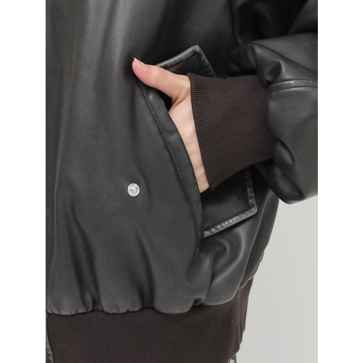 ヴィンテージライクフェイクレザーブルゾン【セットアップ着用可能】 | EVRIS | 詳細画像40