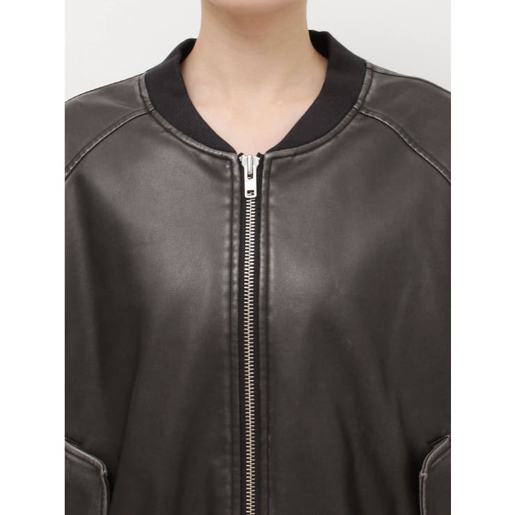 ヴィンテージライクフェイクレザーブルゾン【セットアップ着用可能】 | EVRIS | 詳細画像48 