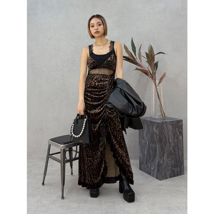 ベロアレースロングワンピース | EVRIS | 詳細画像12 