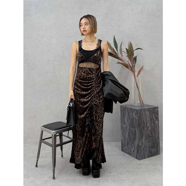 ベロアレースロングワンピース | EVRIS | 詳細画像13 