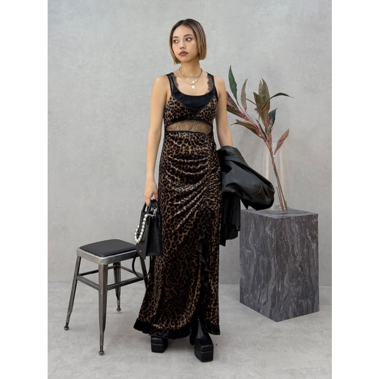 ベロアレースロングワンピース | EVRIS | 詳細画像14 