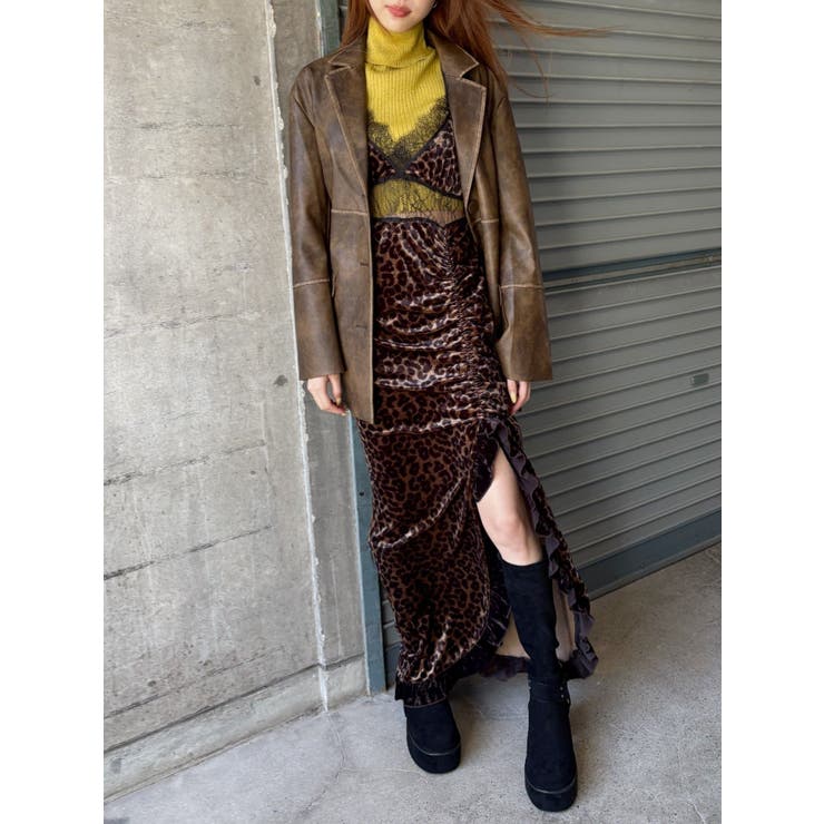 ベロアレースロングワンピース | EVRIS | 詳細画像30 