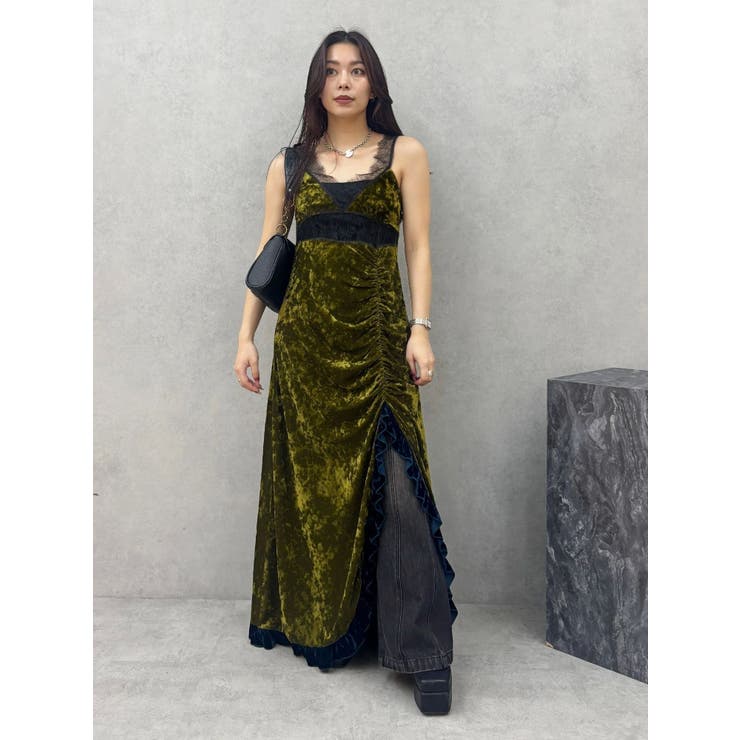 ベロアレースロングワンピース | EVRIS | 詳細画像37 