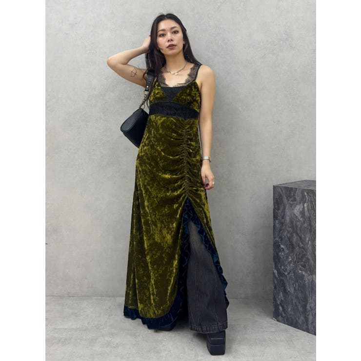 ベロアレースロングワンピース | EVRIS | 詳細画像38 