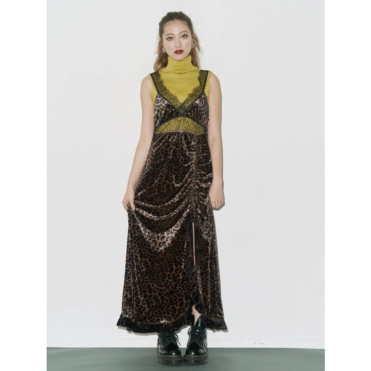 ベロアレースロングワンピース | EVRIS | 詳細画像4 