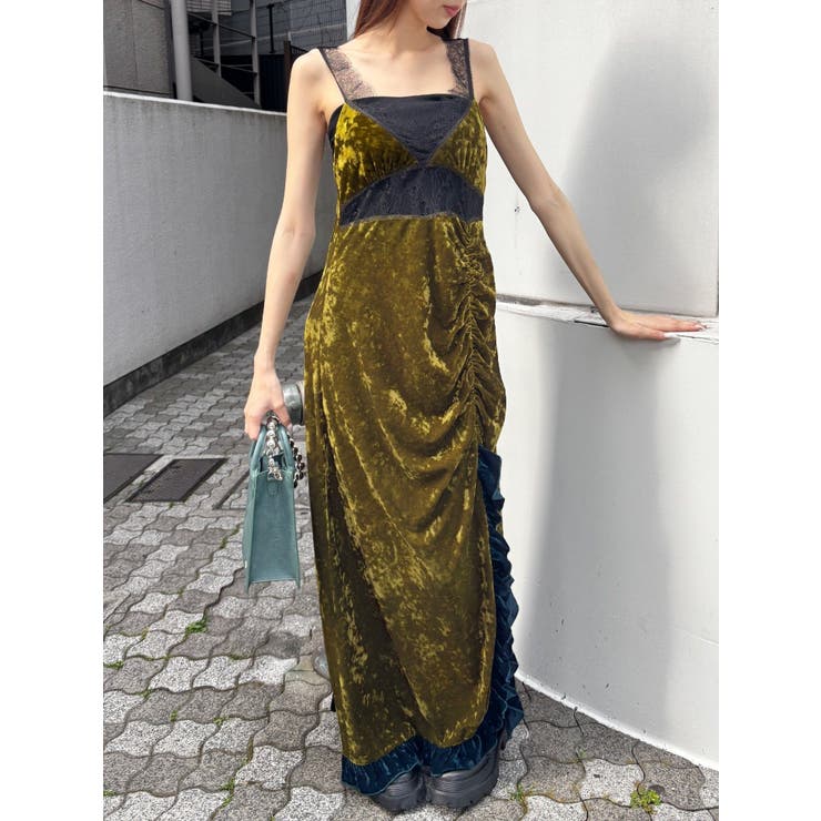 ベロアレースロングワンピース | EVRIS | 詳細画像43 