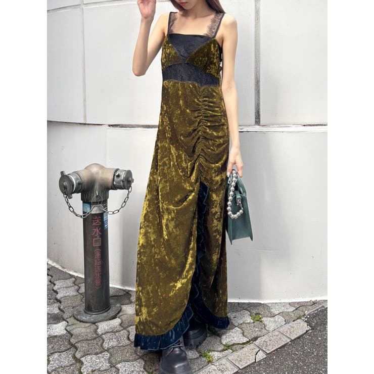 ベロアレースロングワンピース | EVRIS | 詳細画像45 