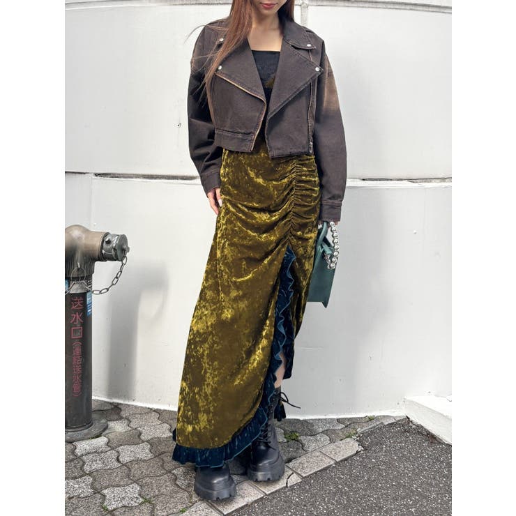 ベロアレースロングワンピース | EVRIS | 詳細画像46 