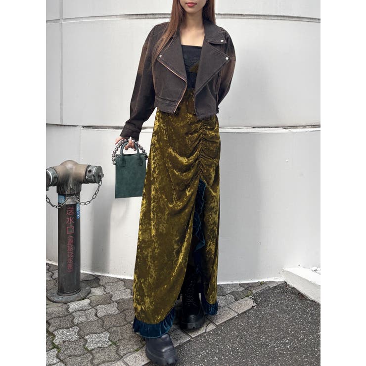 ベロアレースロングワンピース | EVRIS | 詳細画像47 