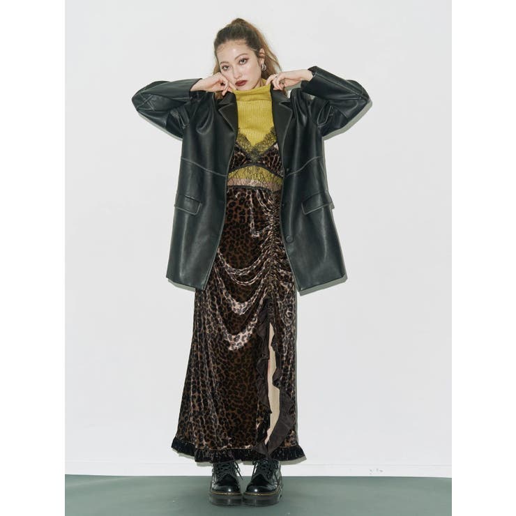 ベロアレースロングワンピース | EVRIS | 詳細画像8 