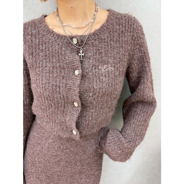 ワンポイントアンサンブルニットワンピ ース カーディガン キャミワンピ セット | EVRIS | 詳細画像20 