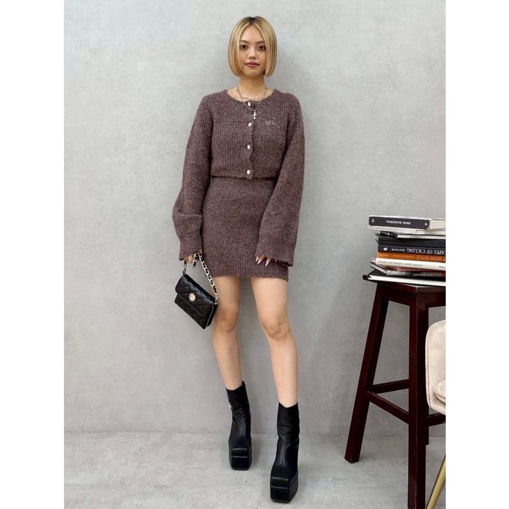 ワンポイントアンサンブルニットワンピ ース カーディガン キャミワンピ セット | EVRIS | 詳細画像23 