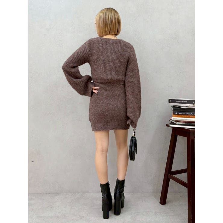 ワンポイントアンサンブルニットワンピ ース カーディガン キャミワンピ セット | EVRIS | 詳細画像27 