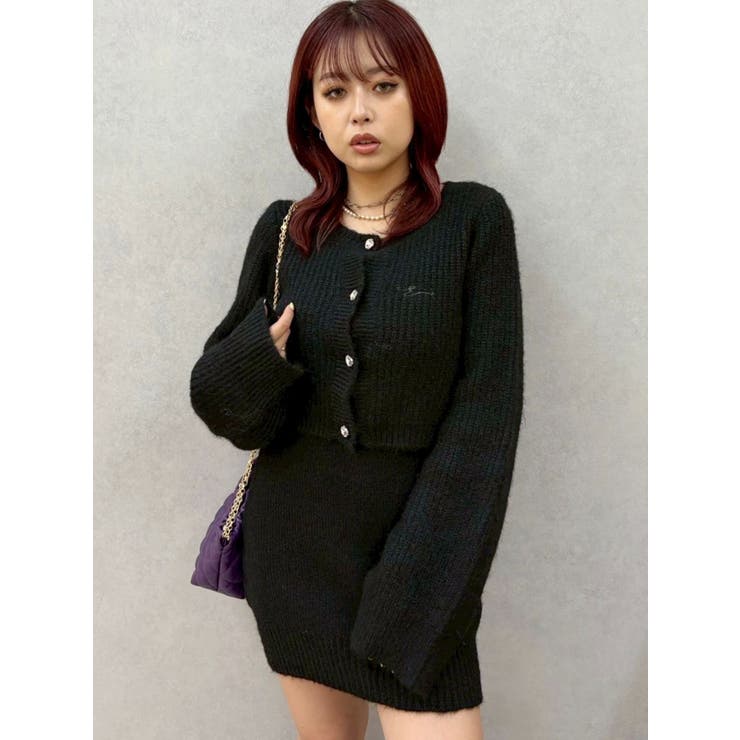 ワンポイントアンサンブルニットワンピ ース カーディガン キャミワンピ セット | EVRIS | 詳細画像29 