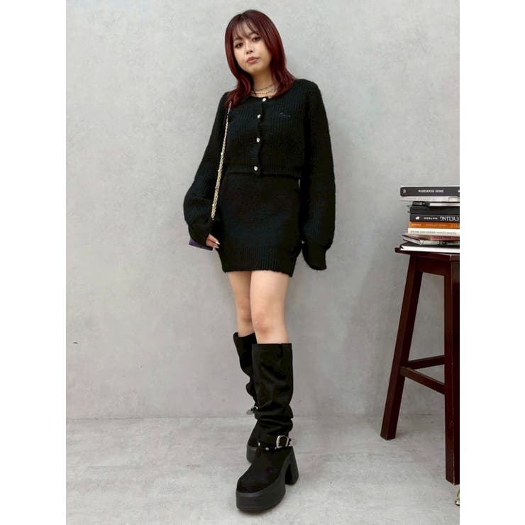 ワンポイントアンサンブルニットワンピ ース カーディガン キャミワンピ セット | EVRIS | 詳細画像31 