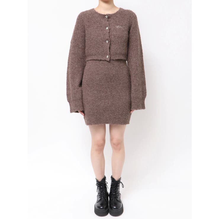 ワンポイントアンサンブルニットワンピ ース カーディガン キャミワンピ セット | EVRIS | 詳細画像47 