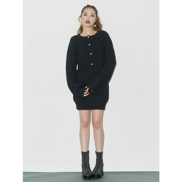 ワンポイントアンサンブルニットワンピ ース カーディガン キャミワンピ セット | EVRIS | 詳細画像7 