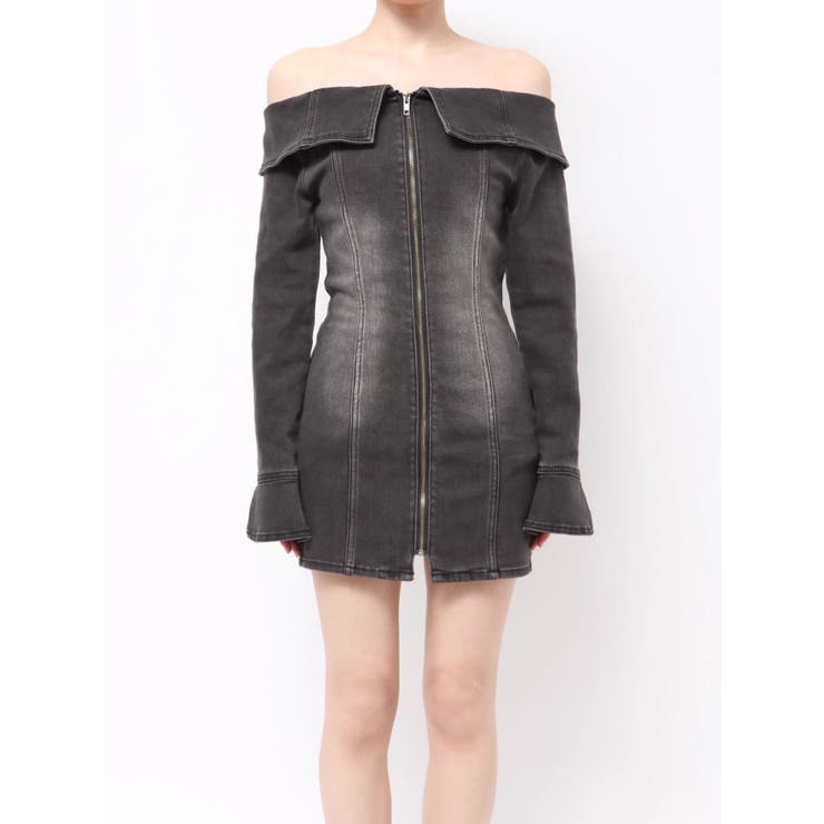 オフショルデニムミニワンピース | EVRIS | 詳細画像27 