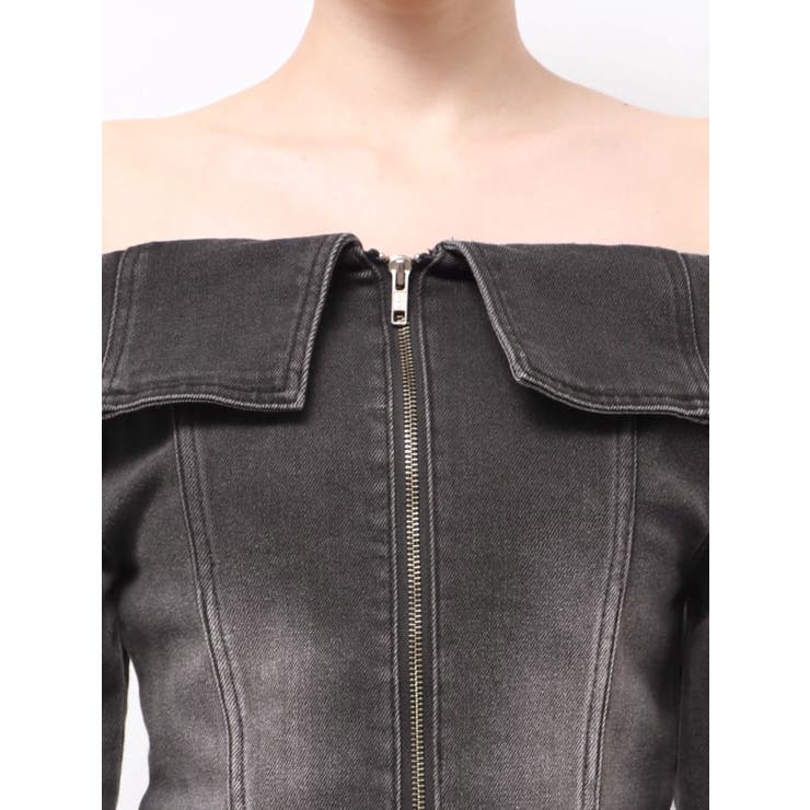 オフショルデニムミニワンピース | EVRIS | 詳細画像30 