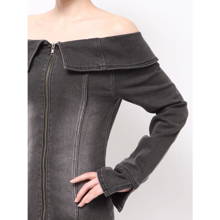 オフショルデニムミニワンピース | EVRIS | 詳細画像31 