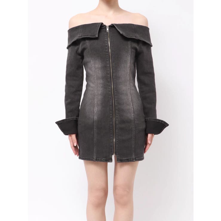 オフショルデニムミニワンピース | EVRIS | 詳細画像34 