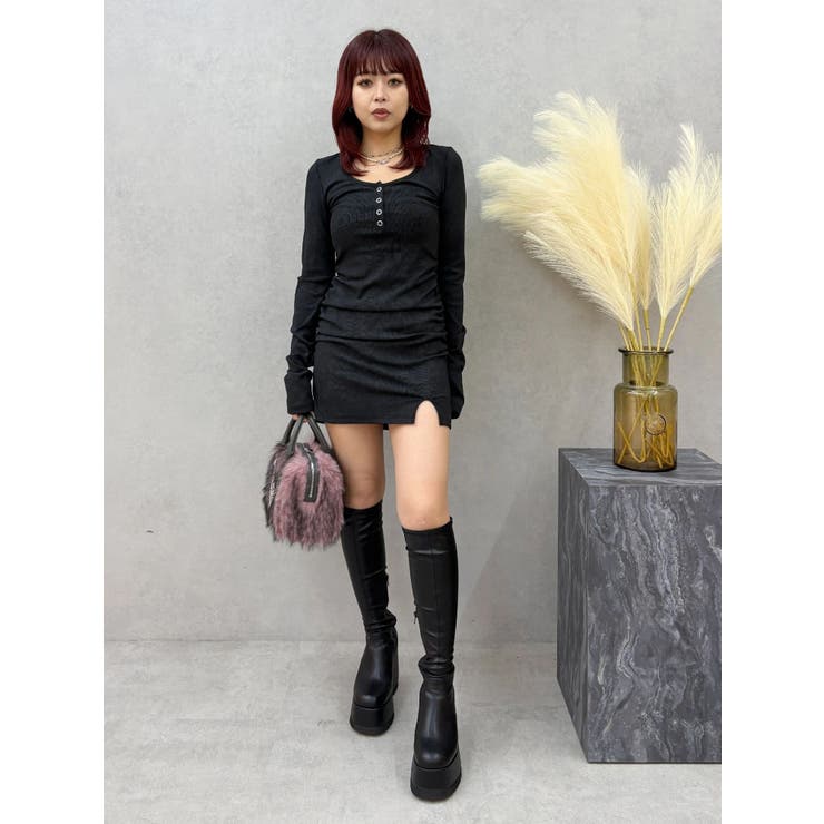 ヘンリーネックカットミニワンピース | EVRIS | 詳細画像27 