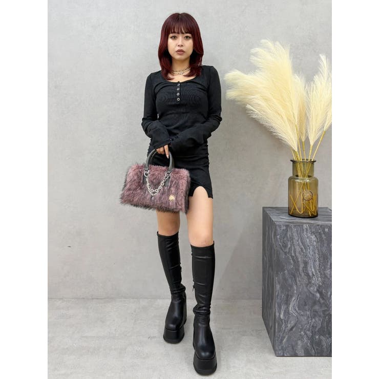 ヘンリーネックカットミニワンピース | EVRIS | 詳細画像28 