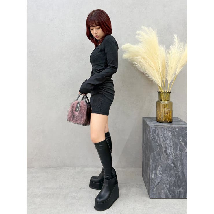 ヘンリーネックカットミニワンピース | EVRIS | 詳細画像29 