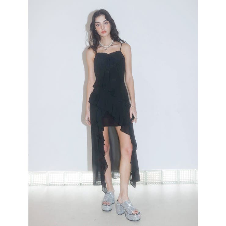 ギャザーアシンメトリーロングワンピース | EVRIS | 詳細画像47 