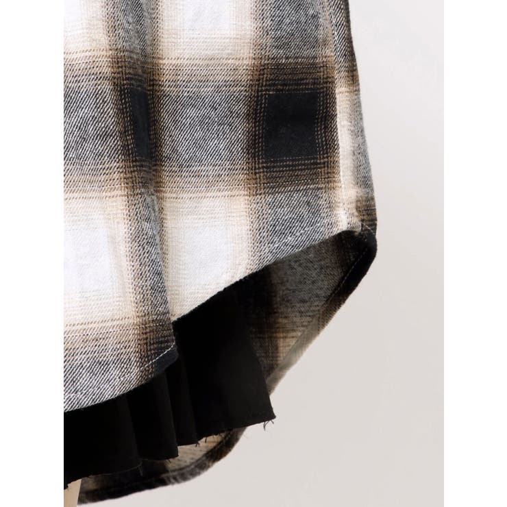 フードチェックオーバーサイズシャツ【セットアップ着用可能】 | EVRIS | 詳細画像32 