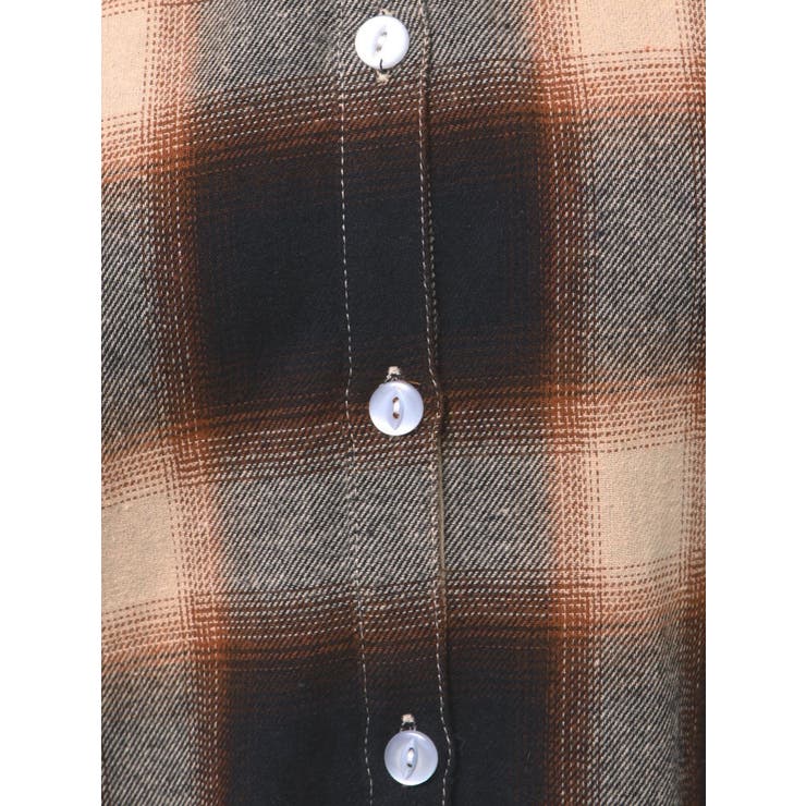 フードチェックオーバーサイズシャツ【セットアップ着用可能】 | EVRIS | 詳細画像35 