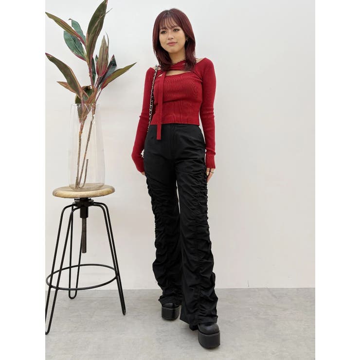 ギャザーフレアパンツ | EVRIS | 詳細画像11 