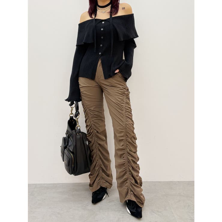 ギャザーフレアパンツ | EVRIS | 詳細画像4 