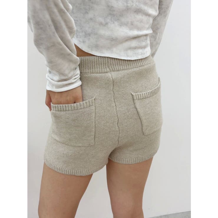 アイボリー | ハイゲージニットショートパンツ | EVRIS