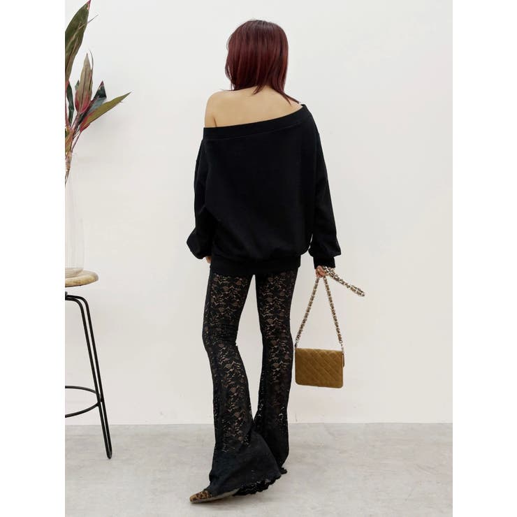 ハイウエストレースフレアパンツ | EVRIS | 詳細画像13 