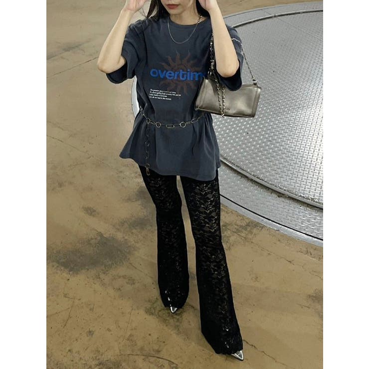 ハイウエストレースフレアパンツ | EVRIS | 詳細画像2 