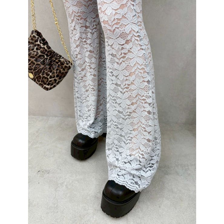 ハイウエストレースフレアパンツ | EVRIS | 詳細画像34 