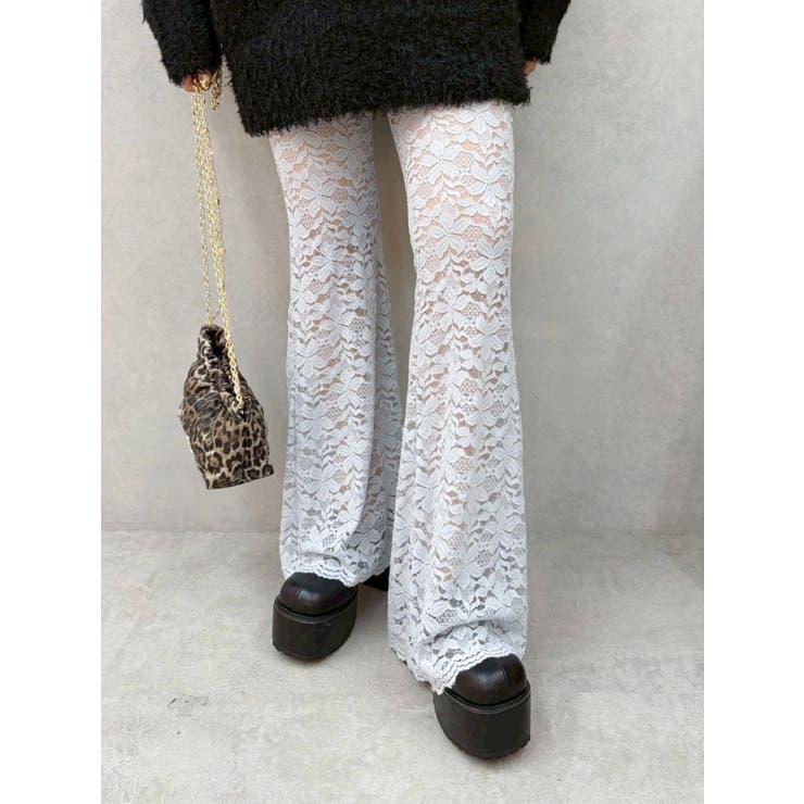 ハイウエストレースフレアパンツ | EVRIS | 詳細画像35 