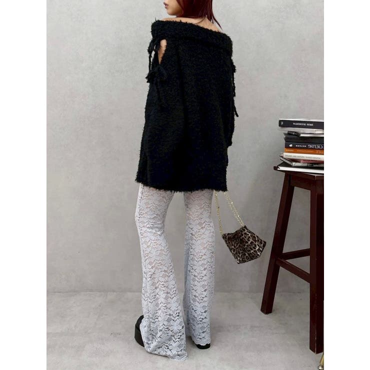 ハイウエストレースフレアパンツ | EVRIS | 詳細画像38 