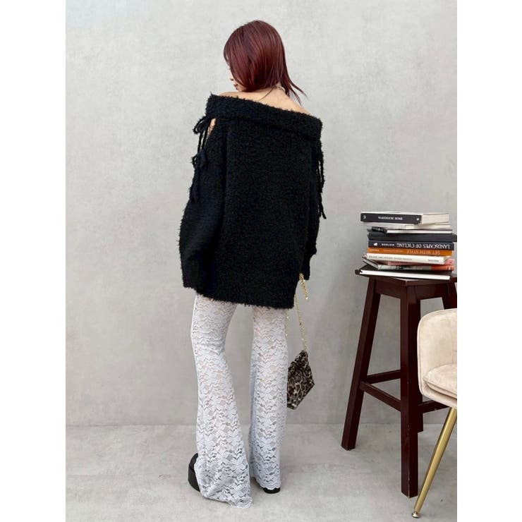 ハイウエストレースフレアパンツ | EVRIS | 詳細画像41 