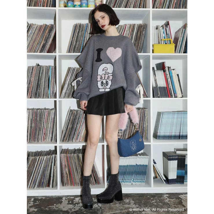 ヴィンテージライクフェイクレザープリーツミニスカート【セットアップ着用可能】 | EVRIS | 詳細画像41 